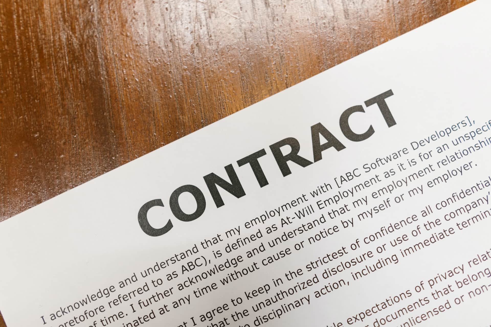 contractual employment agreement